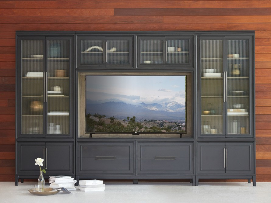 Rowan Modular Reeded Media Wall Unit | Arhaus