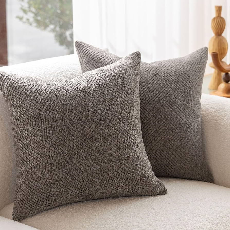 DOMVITUS 18x18 Pillow Cover Boucle Pillow Covers Set of 2 Decorative Pillows for Couch Luxury Neu... | Amazon (US)