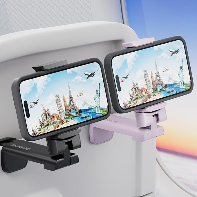 MiiKARE Airplane Travel Essentials Phone Holder, Universal Handsfree Phone Mount for Flying with ... | Amazon (US)