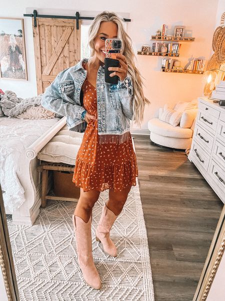 Try on of my dreams for country concerts / festivals / line dancing nights ⚡️💃🤠 & my code HOLLEY20 saves you 20% sitewide! #yeehaw S in this dress + M jacket & tts boots! 

#LTKFestival #LTKunder100 #LTKfit