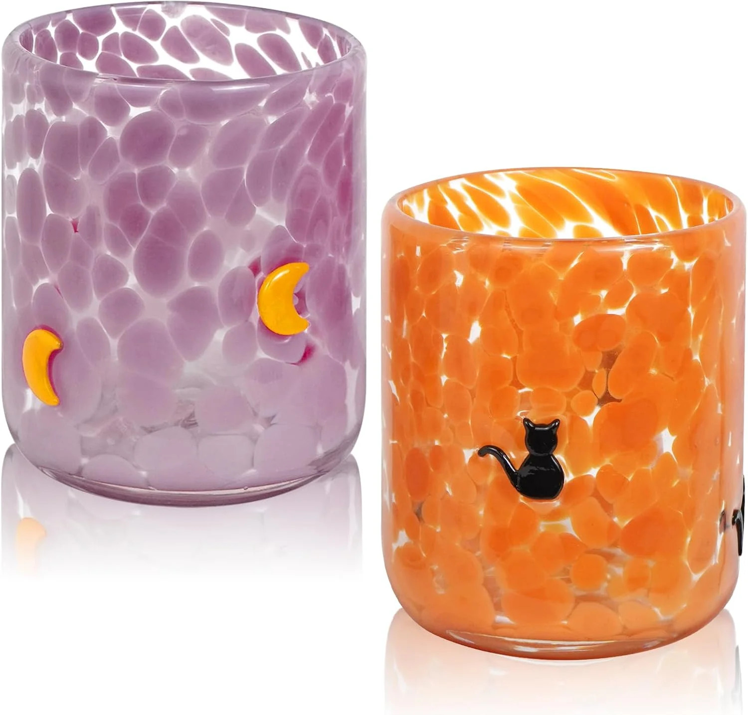 2 Pcs Halloween Icon Juice Glasses, 14oz Icon Stemless Drinking Glasses Set, Ideal for Gift & Hal... | Walmart (US)