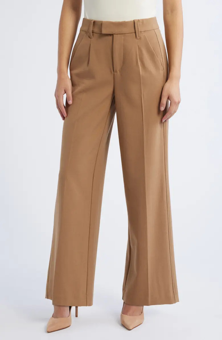 'Ab'Solution Skyrise Pleated Wide Leg Pants | Nordstrom