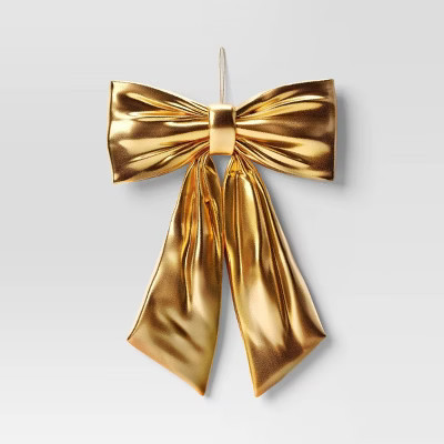 20" Christmas Metalic Bow Gold - Wondershop™ | Target