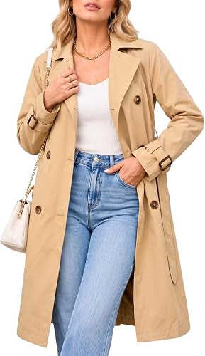 Steve Madden Women's Long Oversized Lapel Trench Coat, Fall Trench Jacket | Amazon (US)