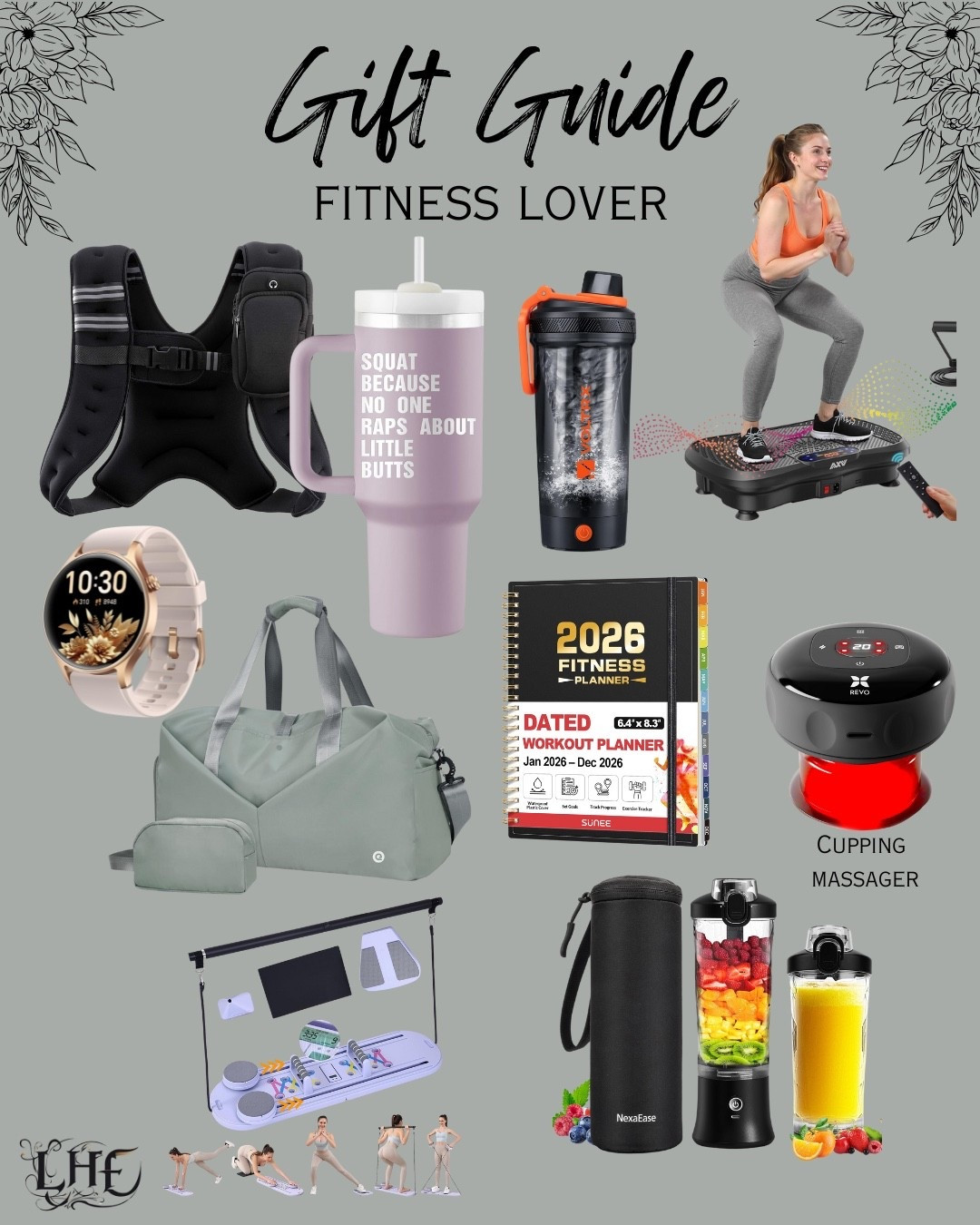 Some favorite gift ideas for those that love to workout and stay fit! Shop by clicking the thumbnails. Fitness, workout, gift guide, gifts for her, gifts for him, vibration board, weighted vest, gym bag, workout equipment, fitness journal, fitness blender, protein shake blender

#LTKSaleAlert #LTKActive #LTKGiftGuide
