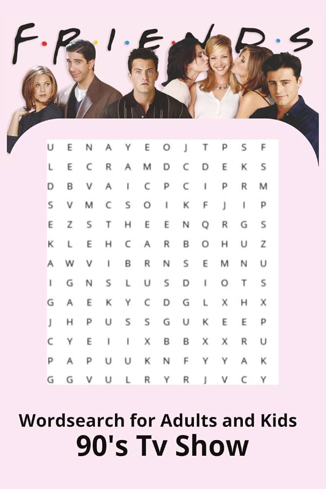 Friends TV Show wordsearch for Adults and Kids: Wordsearch with Easy to Read Print about Friends ... | Amazon (US)