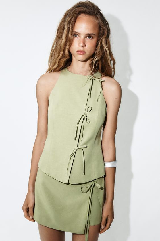 HALTER TOP WITH TIES | Zara US