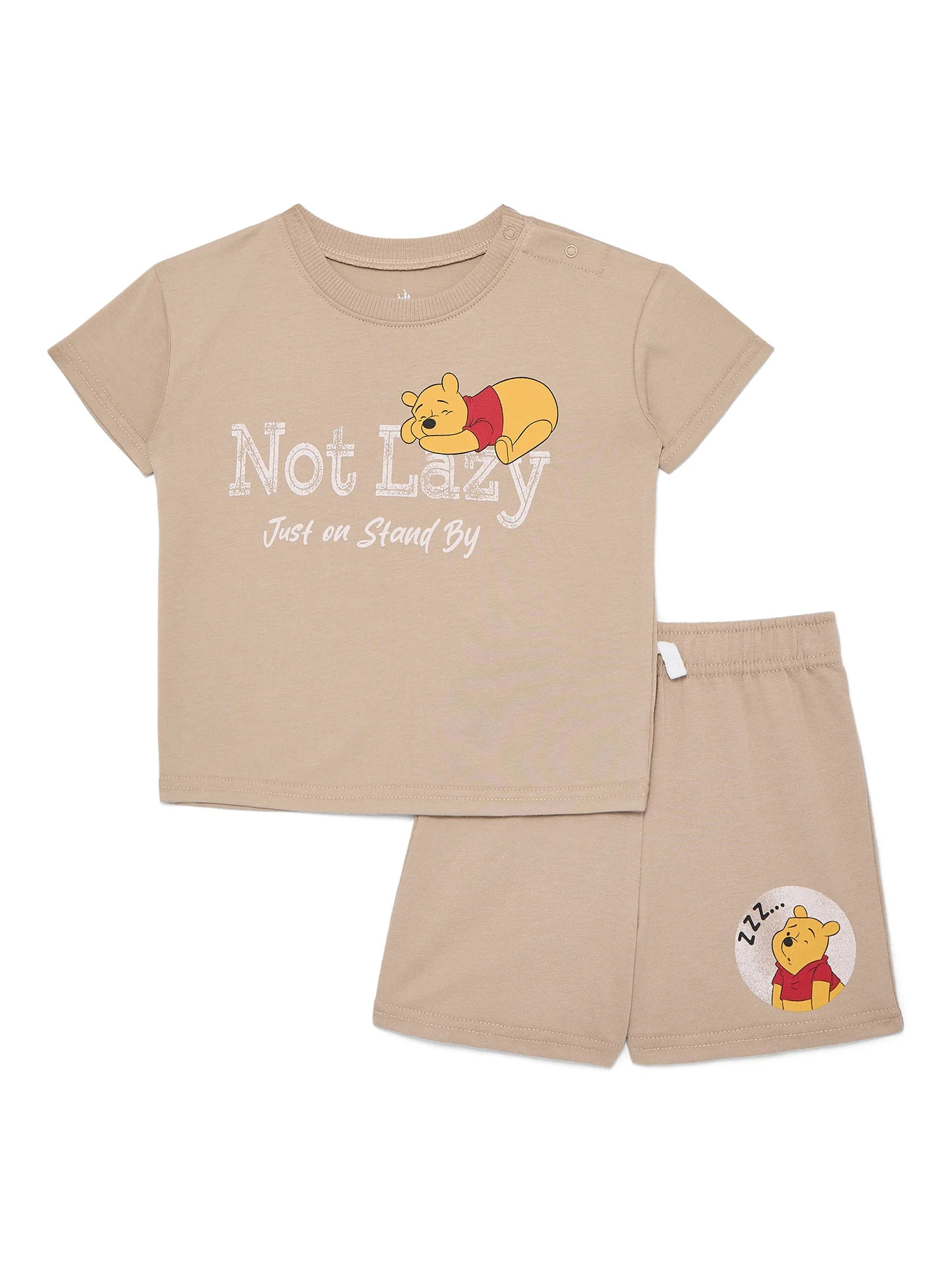 Winnie the Pooh Baby Boys' Short Sleeve Graphic Tee and Shorts Set, 2-Piece, Sizes 0/3M-24M | Walmart (US)