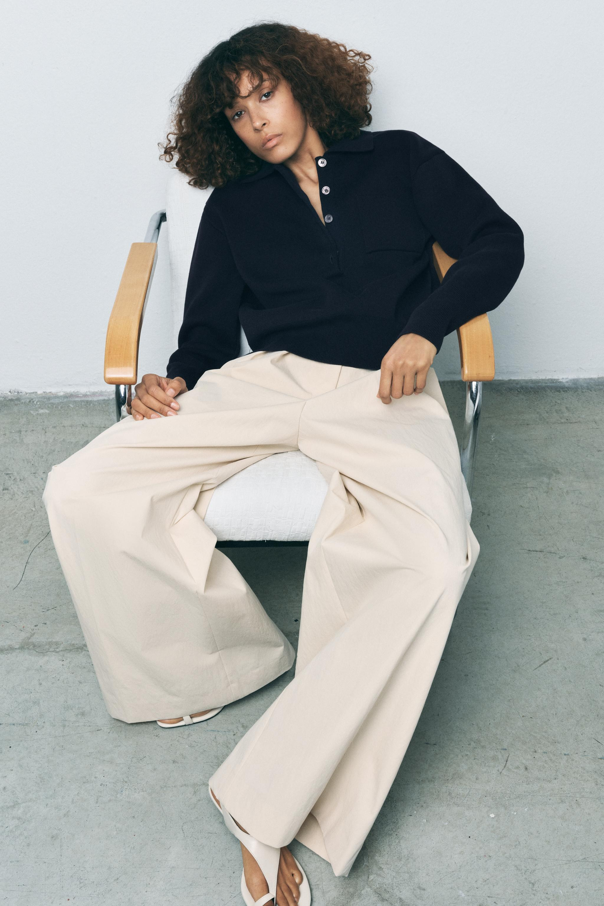 PLAIN KNIT JERSEY POLO SHIRT | Zara US