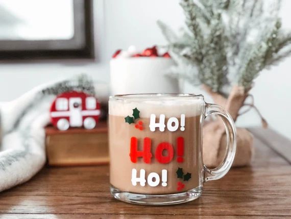 Santa Mug Ho Ho Ho Mug Holiday Gift Holly Berry Secret | Etsy | Etsy (US)