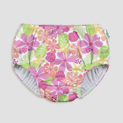 i play by green sprouts Baby Pull-up Swimsuit Diaper - Floral White | Target