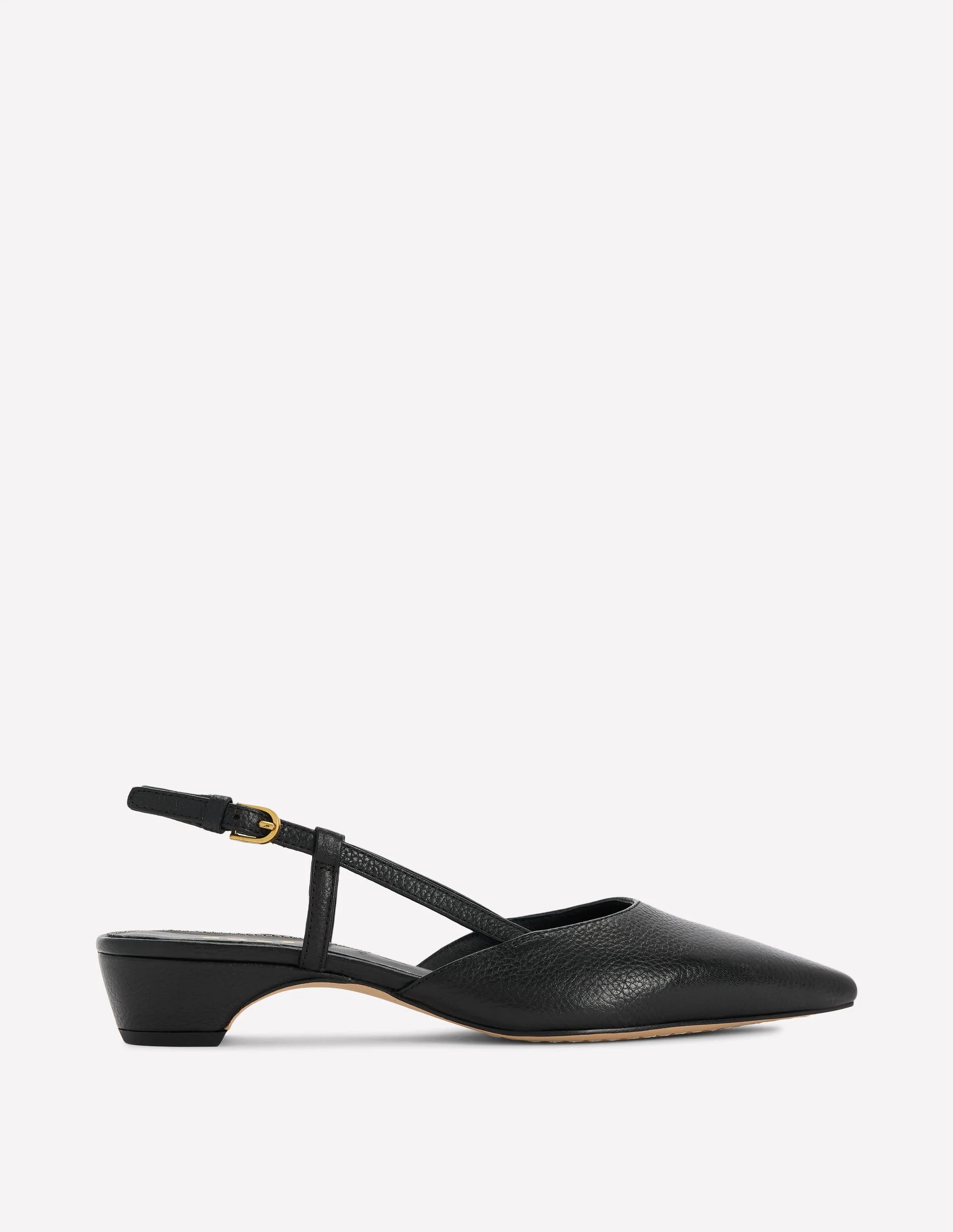 Slingpumps mit Mini-Blockabsatz-Schwarz | Boden DE