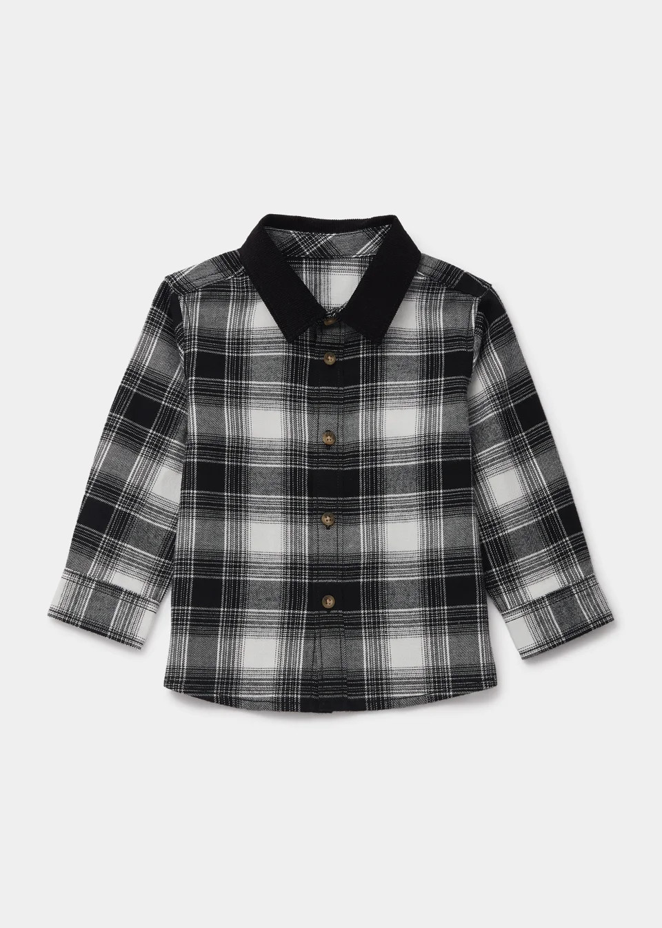 Boys Black Check Cord Shirt (9mths-6yrs) | Matalan (UK)