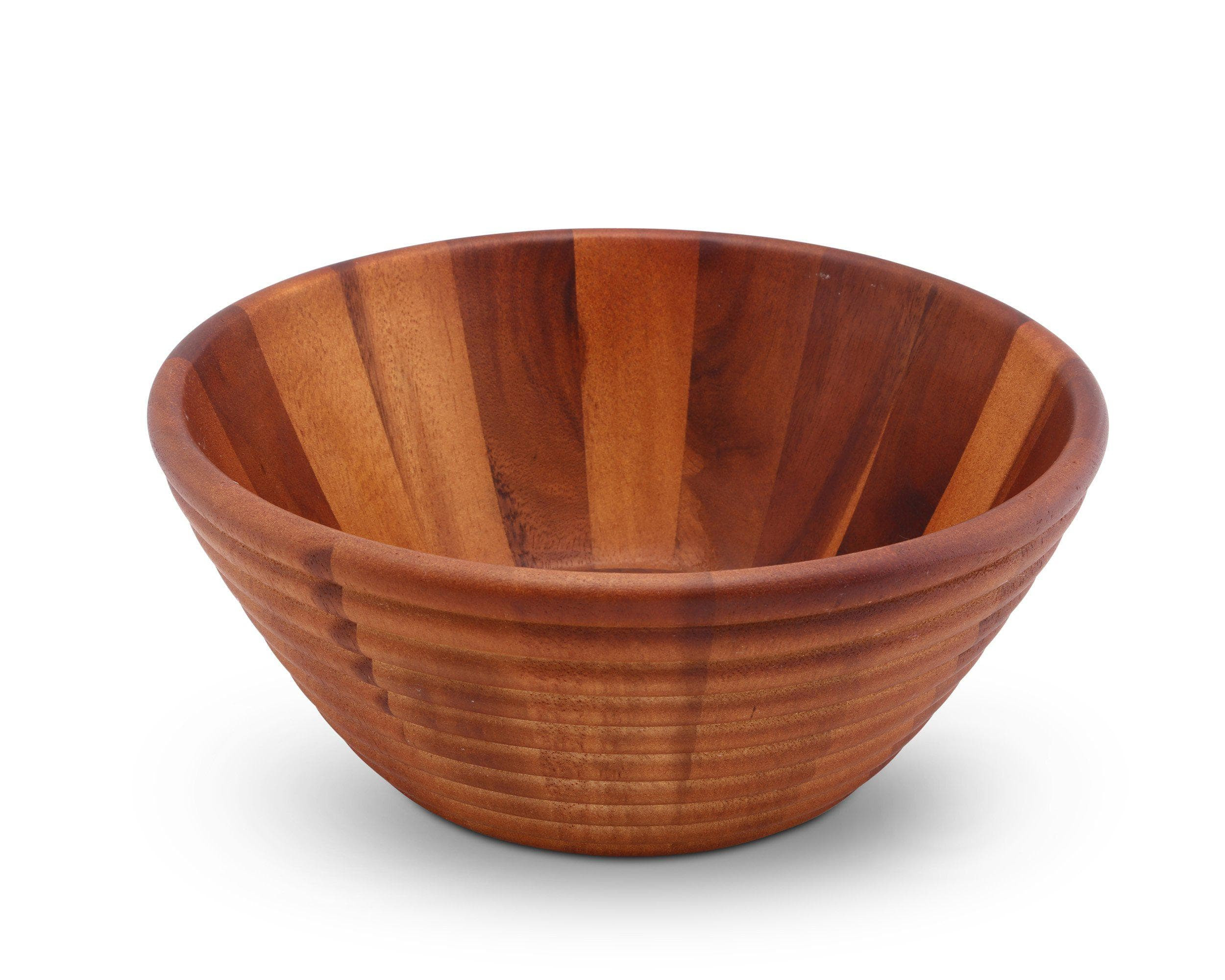 Bee Hive Style Wooden Acacia Salad Bowl Large | Casual Chic Boutique