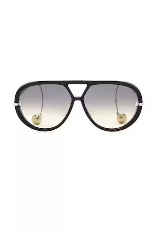 Bottega Veneta Drop Sunglasses in Black | FWRD 