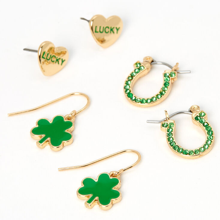 St. Patrick's Day Lucky Charms Earrings Set - 3 Pack | Claire's (US)