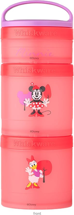 Whiskware Disney Stackable Snack Containers for Kids and Toddlers, 3 Stackable Snack Cups for Sch... | Amazon (US)
