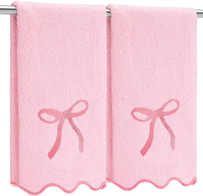 2 Pcs Scalloped Hand Towels Hand Towels 26 X13 100% Cotton | Amazon (US)