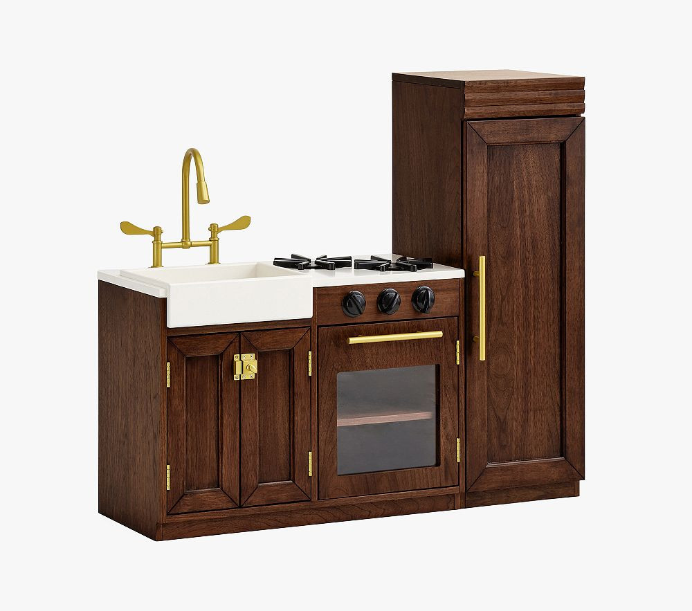 Chelsea All-in-1 Toddler Play Kitchen, Heritage Walnut, In-Home Delivery | Pottery Barn Kids