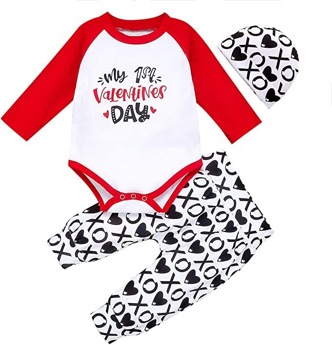 Newborn Toddler Baby Boys Mama's Boy Letter Printed Romper Bodysuit Tops Long Pants Hat Set | Amazon (US)