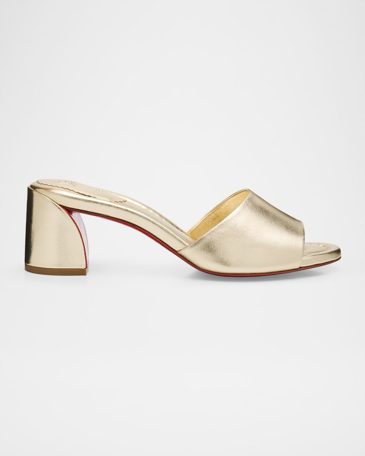55mm Jane Metallic Nappa Leather Mules | Neiman Marcus
