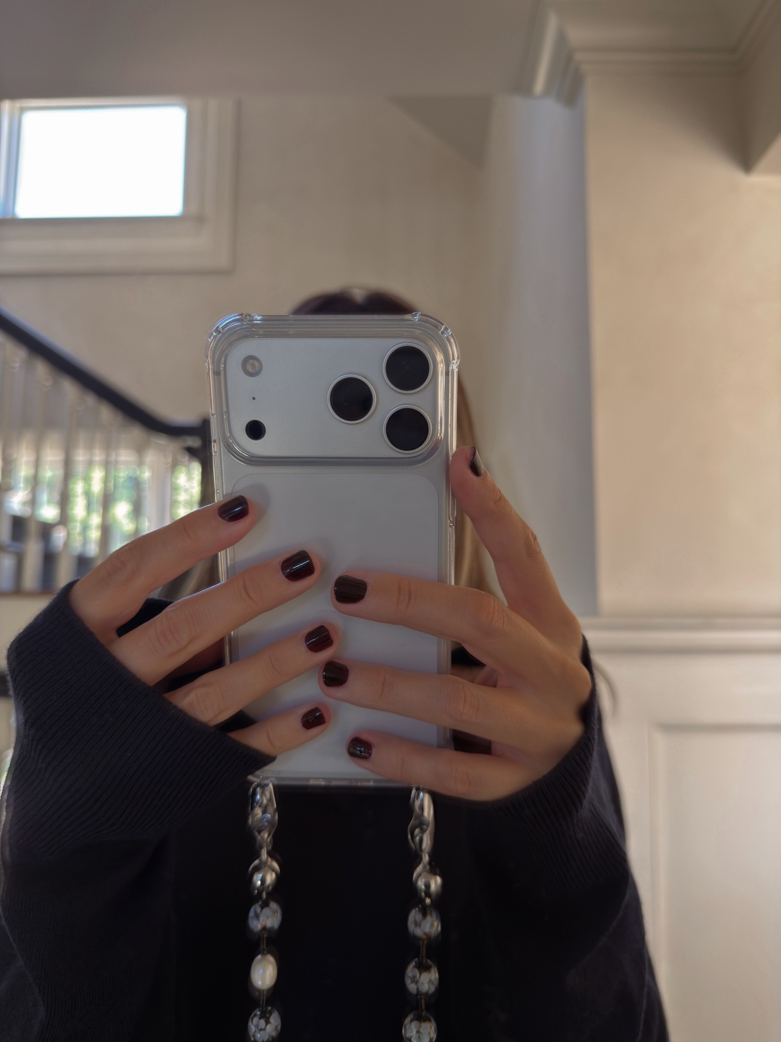 Dark nails & new phone strap