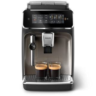 2 Cup Fully Automatic Espresso Machine with Milk Frother, Black and Chrome | The Home Depot
