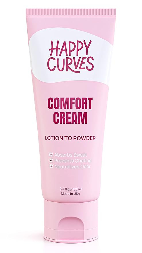 Happy Curves Comfort Cream Deodorant for Women: Aluminum-Free Lotion Powder for Under Breast, Bod... | Amazon (US)