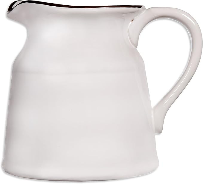 Home Essentials Ceramic White 8" Lg Pitcher | Amazon (US)