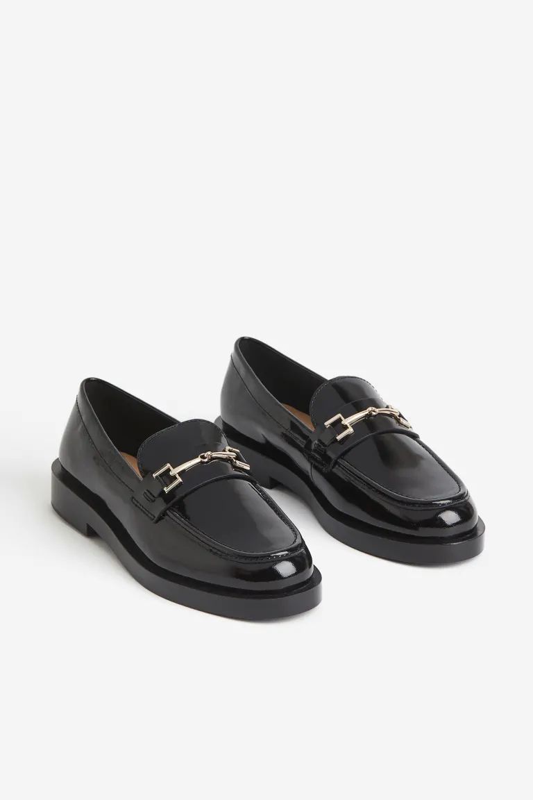 Leather Loafers - Black - Ladies | H&M US | H&M (US + CA)