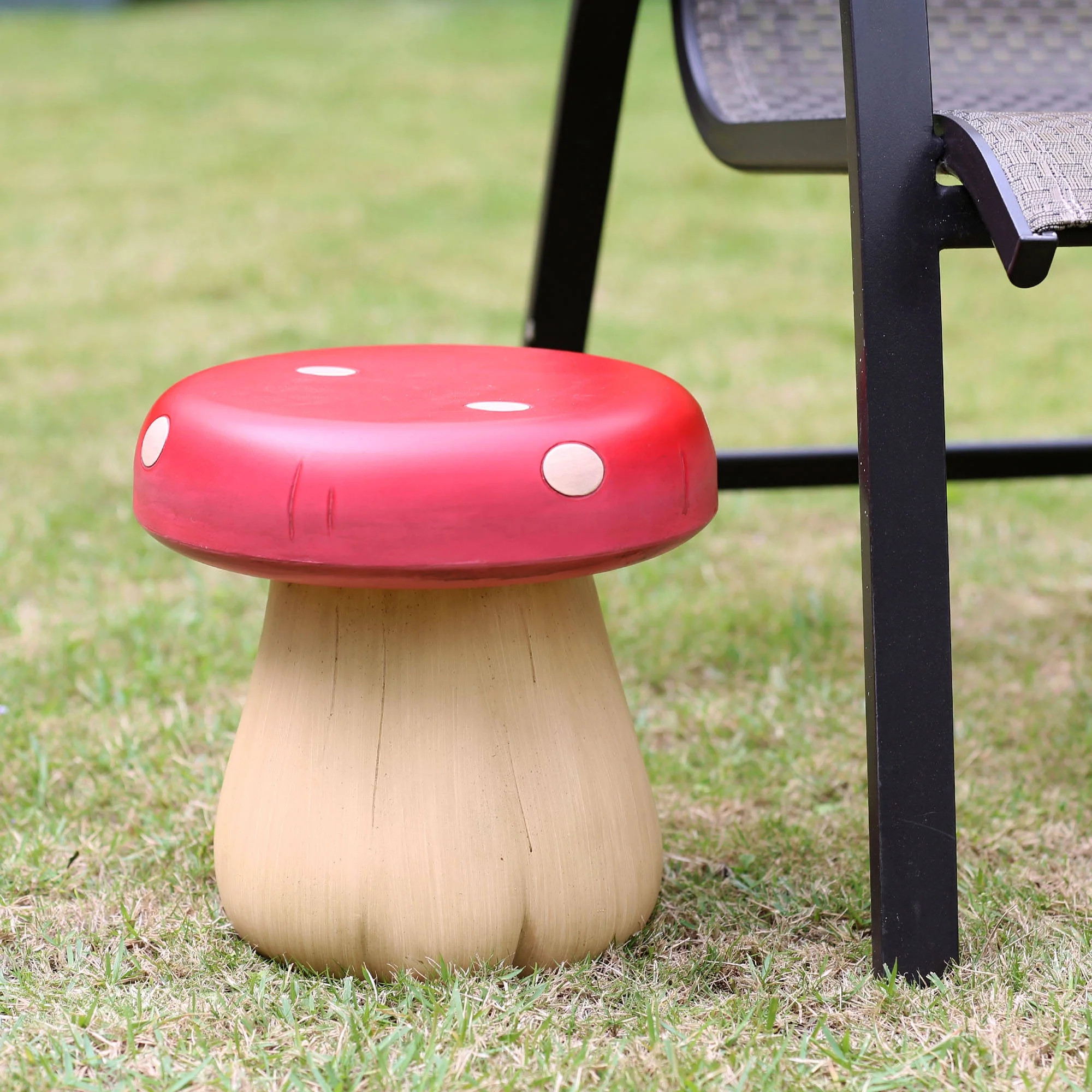 11" Red Mushroom Stool - Walmart.com | Walmart (US)