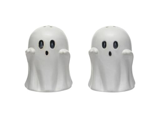 The Bridge Collection 3" Halloween Stoneware White Ghost Salt & Pepper Shakers - Fall Ghosts Salt & Pepper Shaker Set- Kitchen Accessories | Amazon (US)