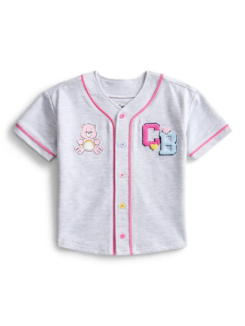 Care Bears Toddler Button Down Baseball Jersey with Short Sleeves, Sizes 12M-5T | Walmart (US)
