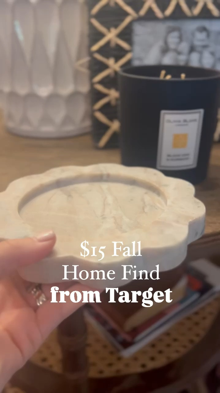 This $15 home find from Target is for all the candle loving girlies! This heavy marble candle tray is a gorgeous & elevated accent to fall decor. 

#LTKHome #LTKFindsUnder50