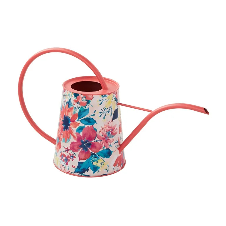 The Pioneer Woman 0.26 gal Indoor Fresh Floral Metal Watering Can | Walmart (US)