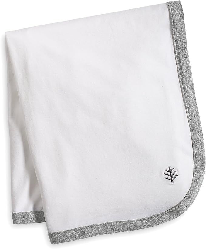 Coolibar UPF 50+ Baby Batibou Sun Blanket - Sun Protective (One Size- White/Grey Colorblock) | Amazon (US)