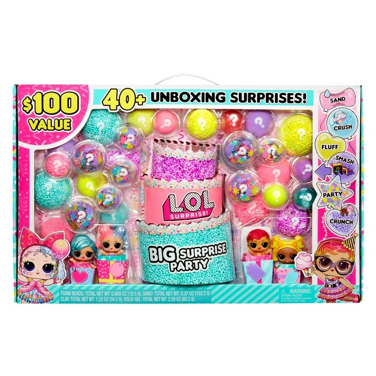 LOL Surprise Big Surprise Party, 4 Collectible Dolls, 6 Unboxing Experiences, Sand, Gel Crush, Sh... | Walmart (US)