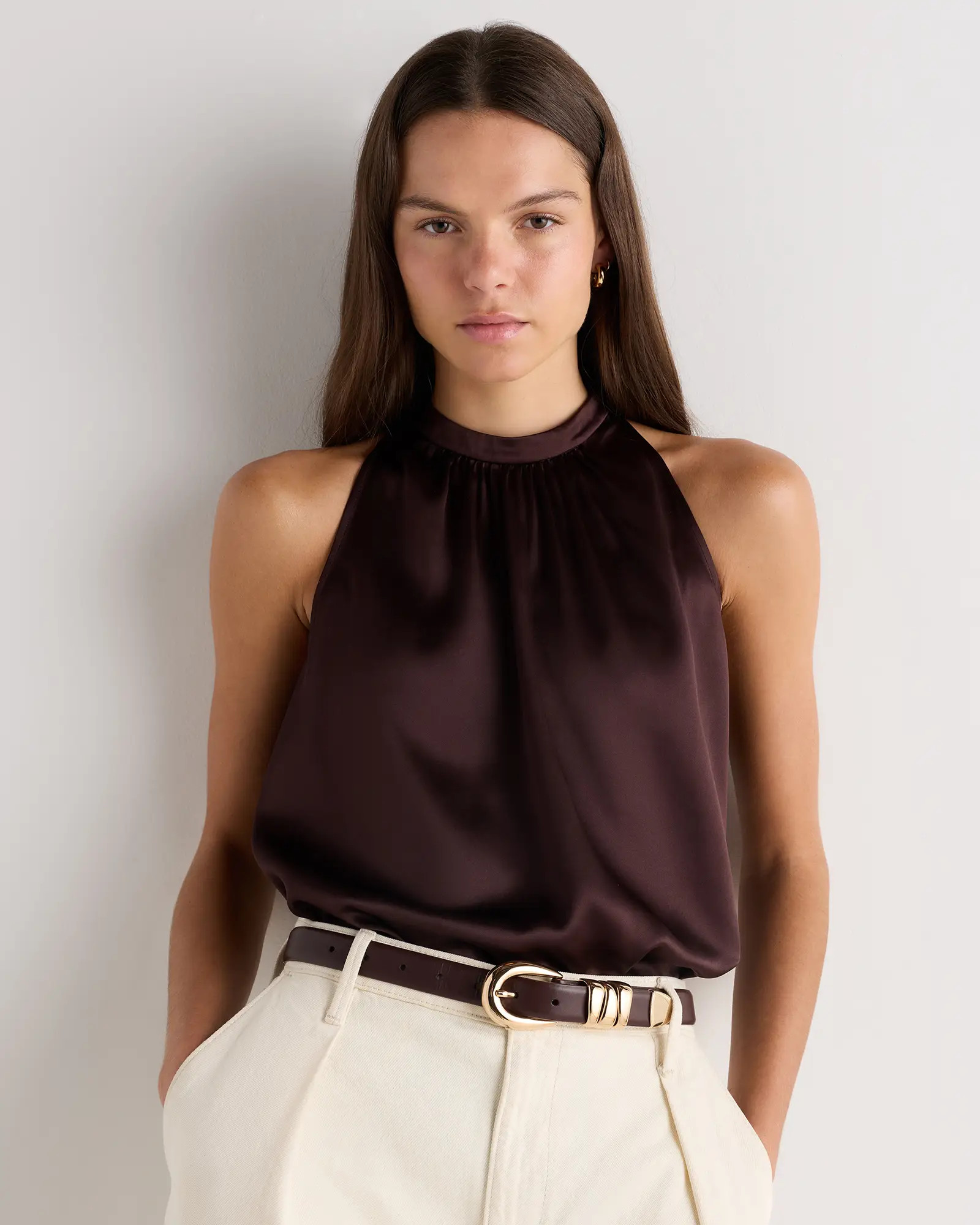 100% Washable Silk Halter Top | Quince