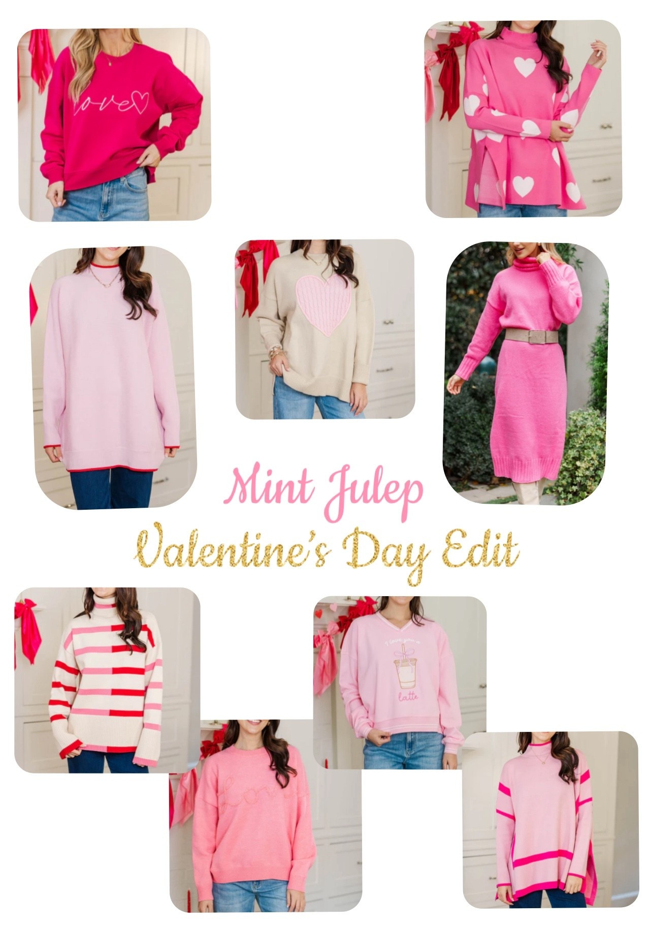 Christmas may have just ended but Valentine’s Day is upon us and Mint Julep just dropped the cutest collection of sweaters! I’m thinking about that sweater dress! Their sweaters are great quality and fit true to size!!!

#LTKSeasonal #LTKHoliday #LTKFindsUnder100