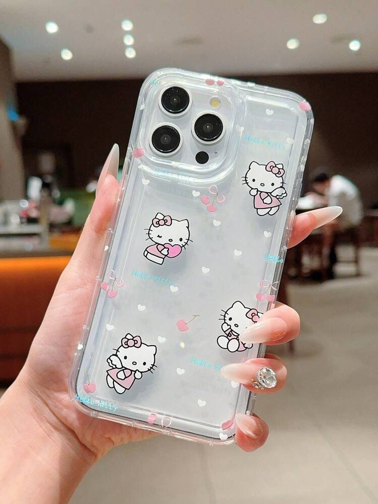 Sanrio Apple Heart Shaped Hello Kitty Air Cushion Shockproof IPhone Case | SHEIN