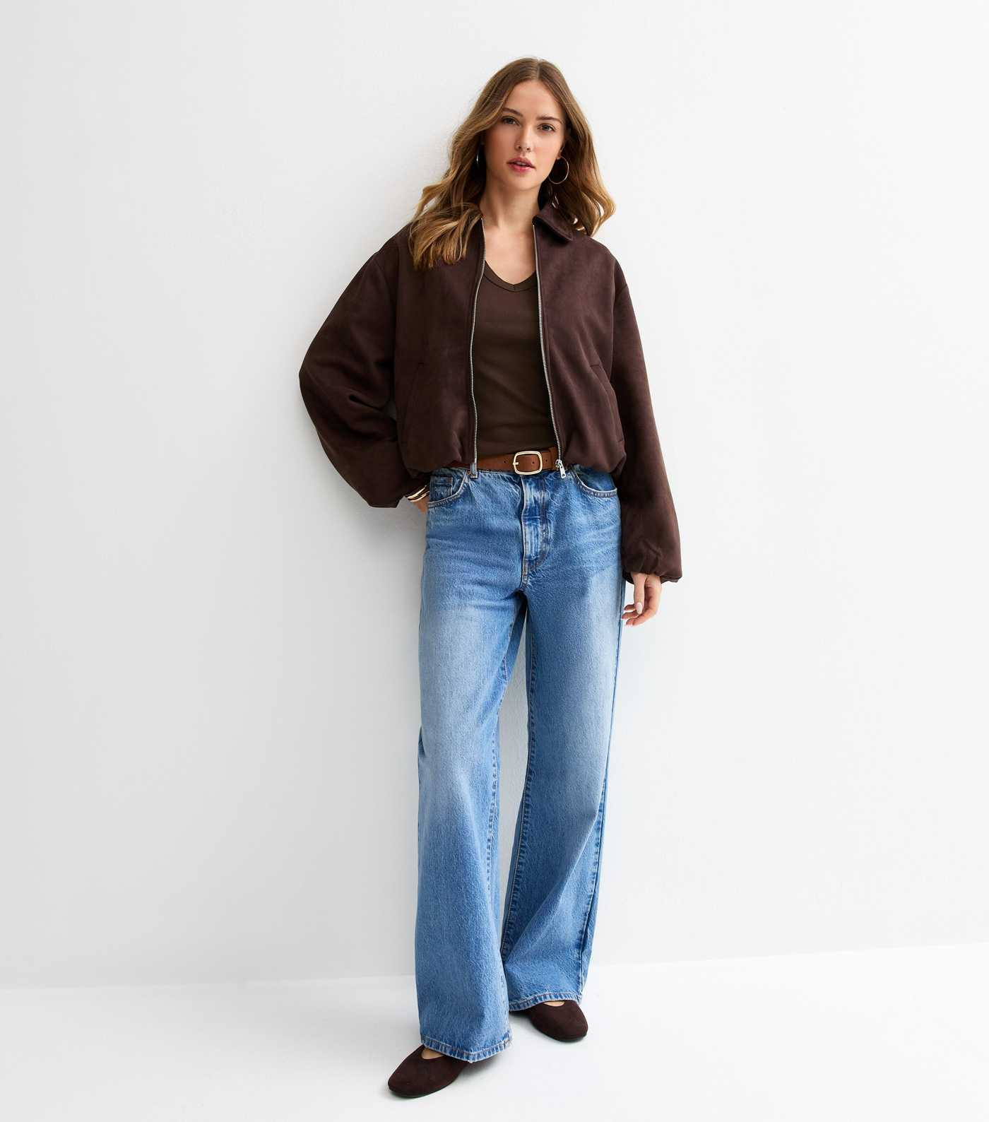 Dark Brown Jersey V-Neck Vest | New Look | New Look (UK)