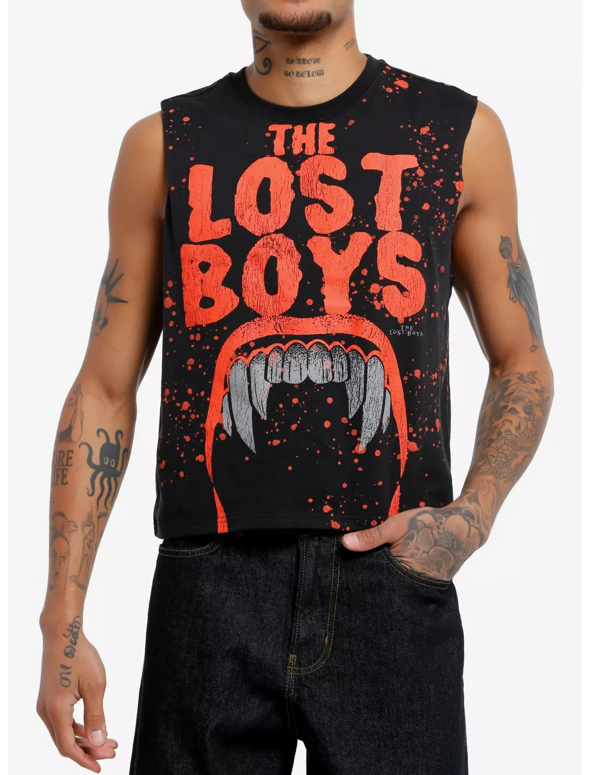 The Lost Boys Fangs Crop Muscle Tank Top | Hot Topic