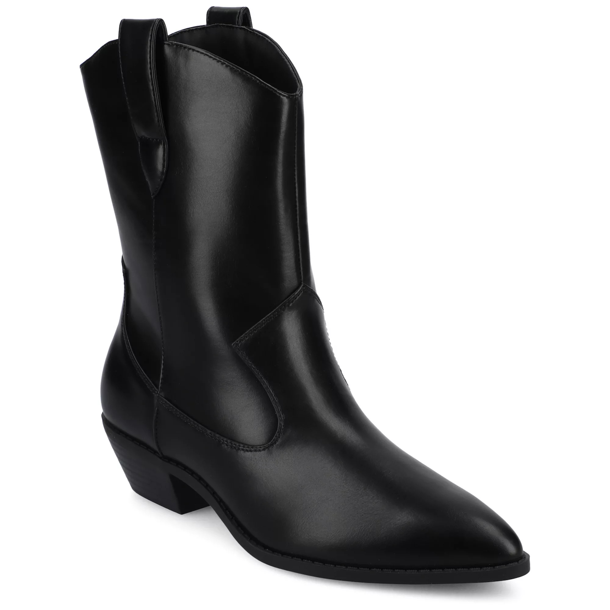 Journee Fritzie Women's Casual Pointed Toe Cuban Heel Ankle Boots | Kohl's