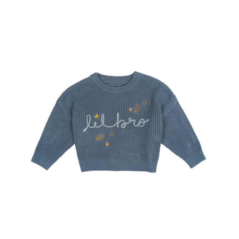 Modern Moments by Gerber Baby Boy Sibling Matching Sweater, Sizes 0/3 Months - 24 Months | Walmart (US)