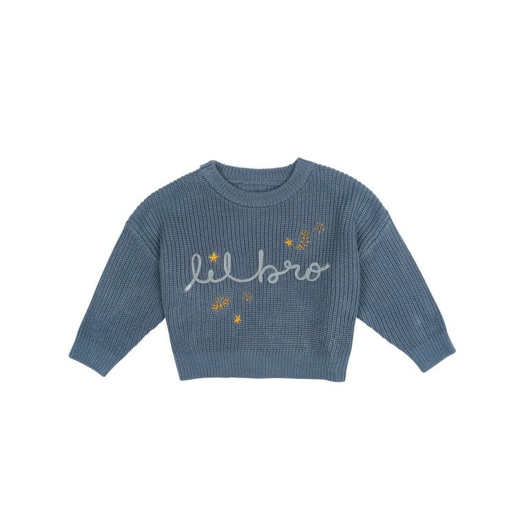 Modern Moments by Gerber Baby Boy Sibling Matching Sweater, Sizes 0/3 Months - 24 Months | Walmart (US)