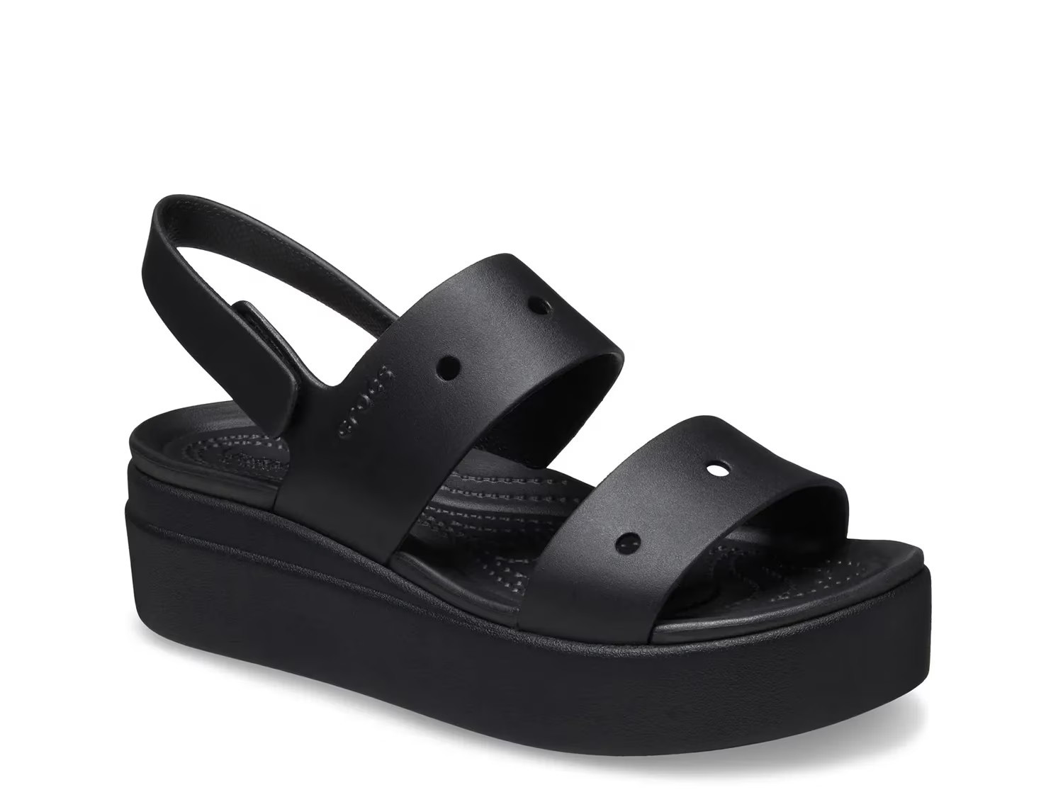 Crocs Brooklyn Wedge Sandal | Women's | Black | Size 10 | Sandals | Slingback | DSW