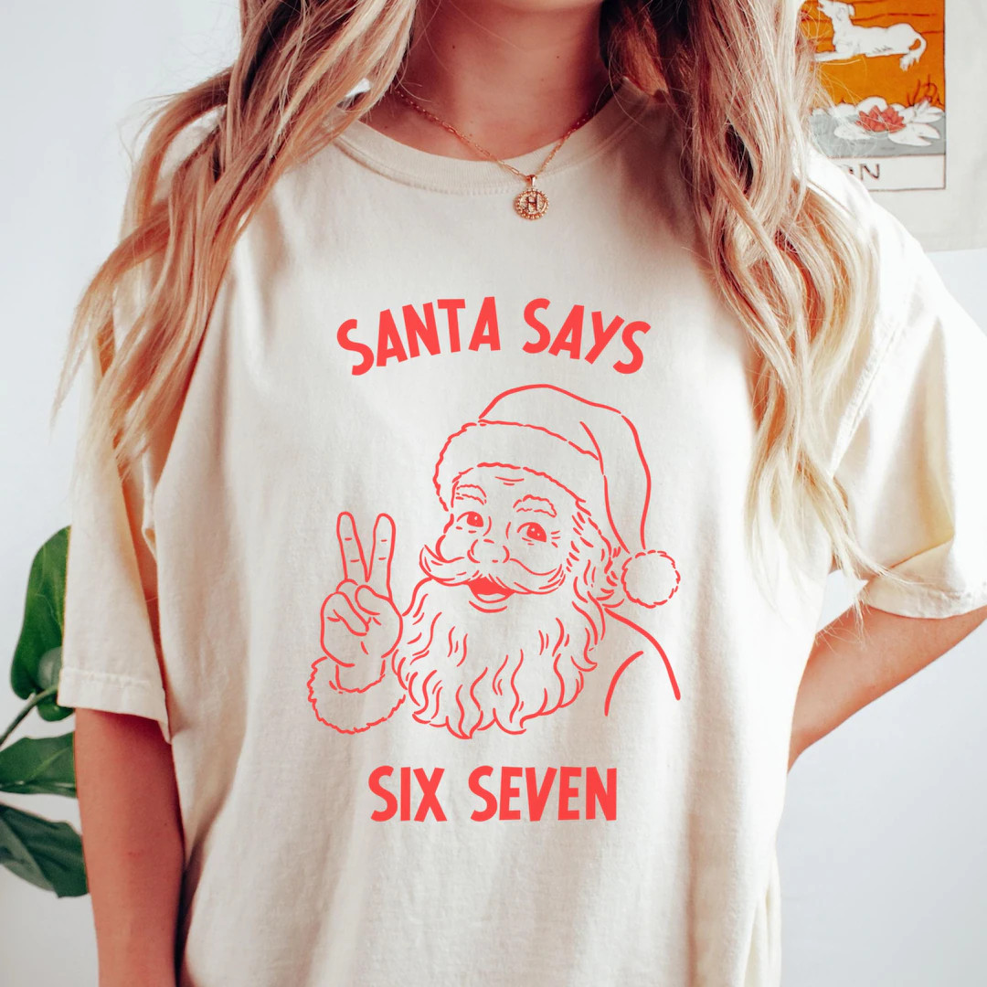 Meme Funny Santa Christmas Shirt for Teens Teachers Mama Gen Z Teenager Tween Xmas Gift Funny Tre... | Etsy (US)