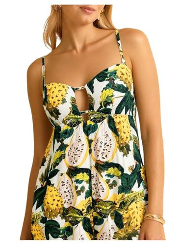 SweatyRocks Women's Tropical Print Spaghetti Strap Romper Summer Sleeveless Shirred Shorts Jumpsuit Multicolor Medium | Amazon (US)