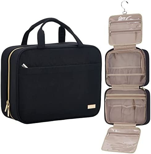NISHEL Large Hanging Travel Toiletry Bag, Portable Makeup Organizer, Cosmetic Holder for Brushes ... | Amazon (US)