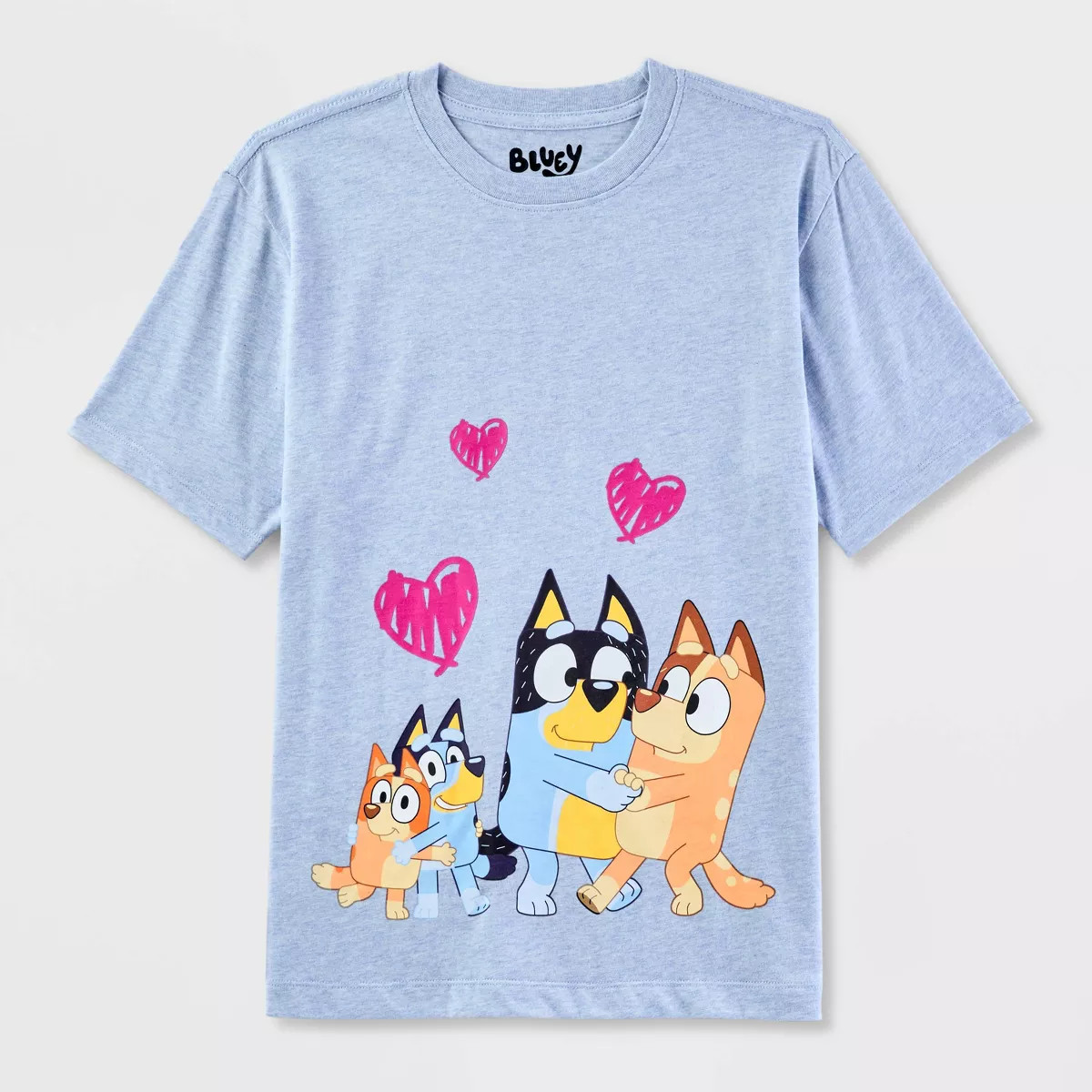 Kids' Bluey Matching V-day T-Shirt - Blue | Target